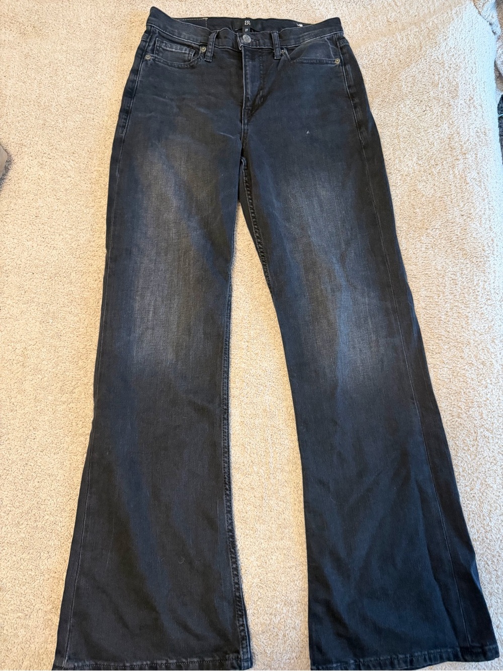 Banana Republic Faded Black Flare Wide Leg Jeans Size 27